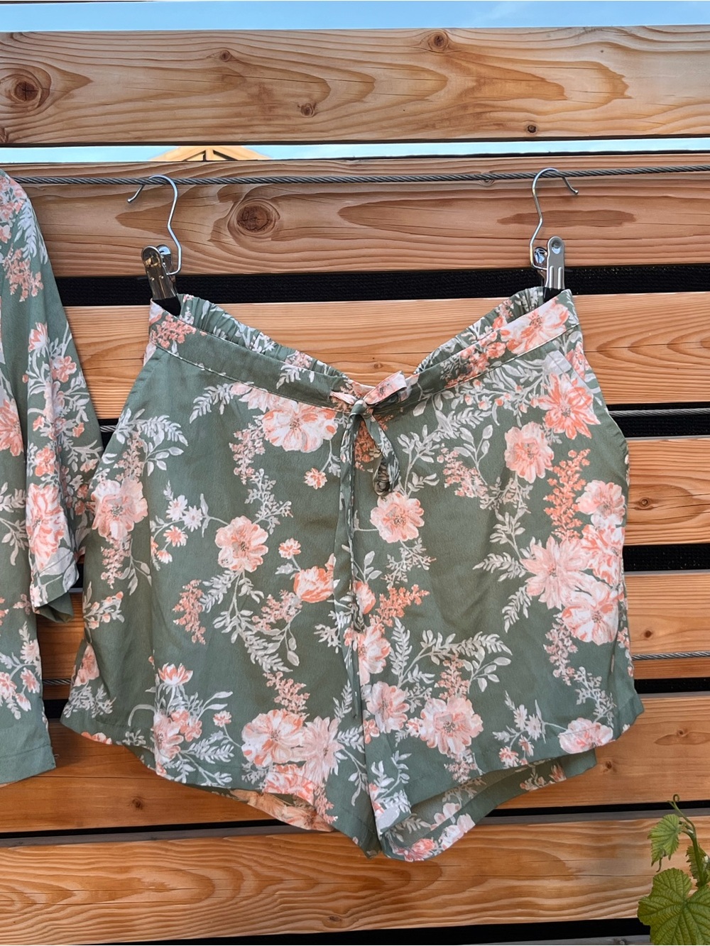 cupcakes & cashmere Sage Floral Button-Up Top with Peach Accents - Picture 3 of 10